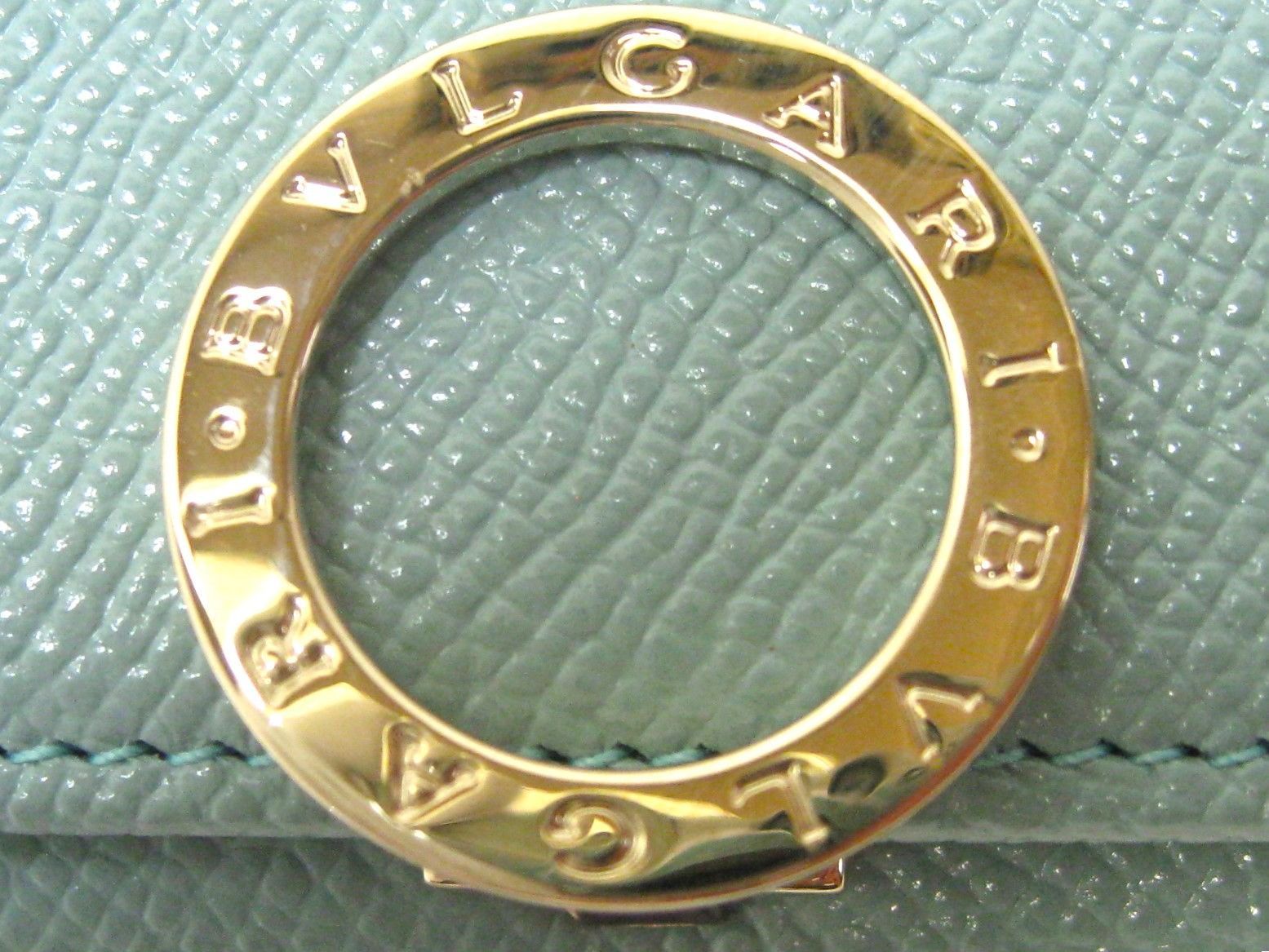 ほぼ未使用 イタリー製 ブルガリ BVLGARI ファスナー小銭入付 長札入 