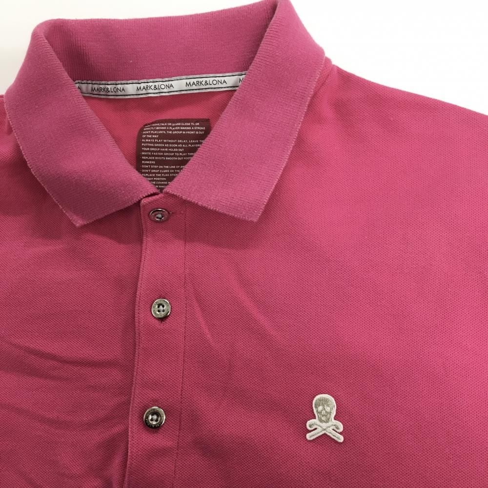 現行 MARK & LONA ピンク ポロシャツ GOLF ゴルフ 44 現行 MARK & LONA ピンク ポロシャツ GOLF ゴルフ 44