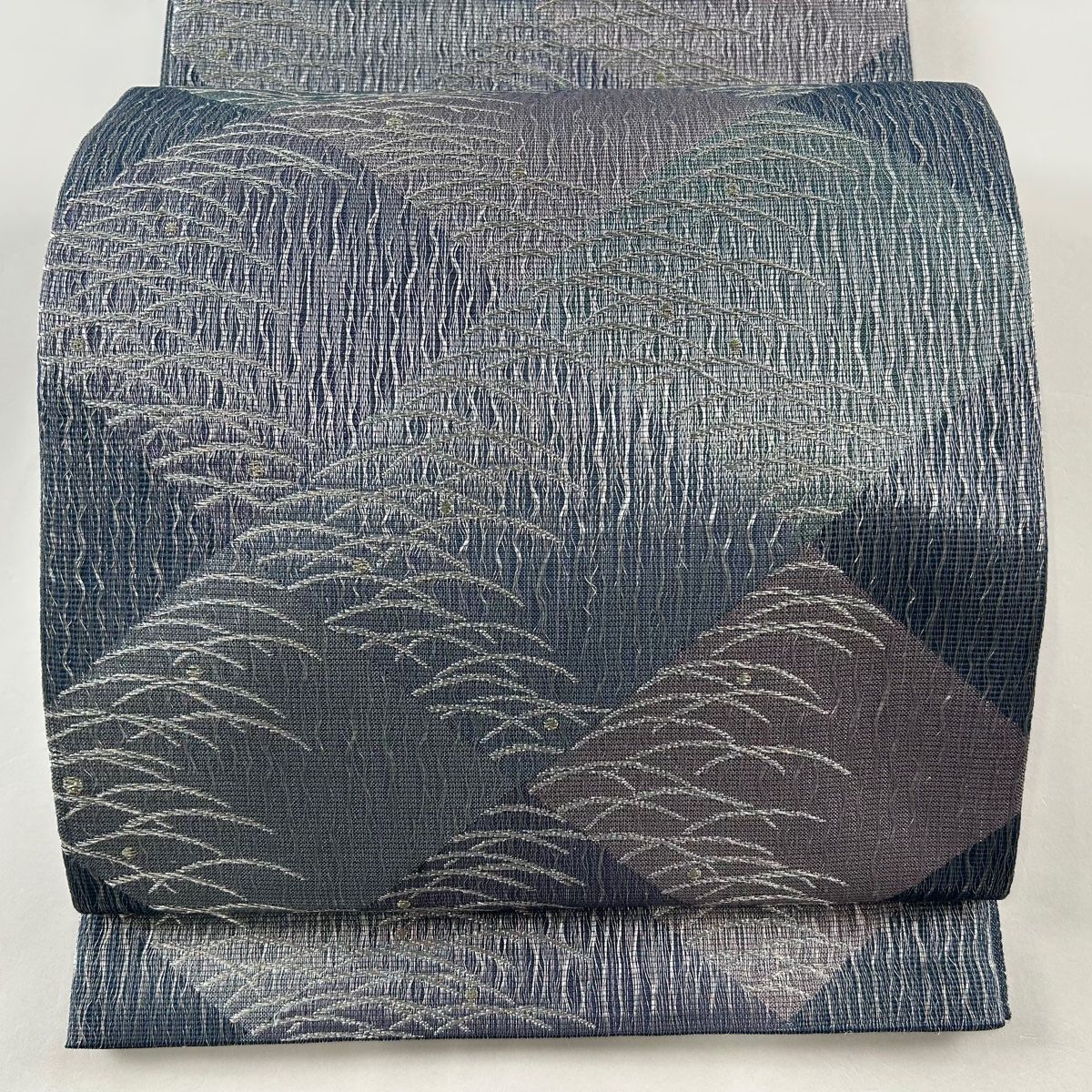 金の蔵屋】 夏物最終！ 未使用 美品 正絹 絽 袋帯 露芝模様 波