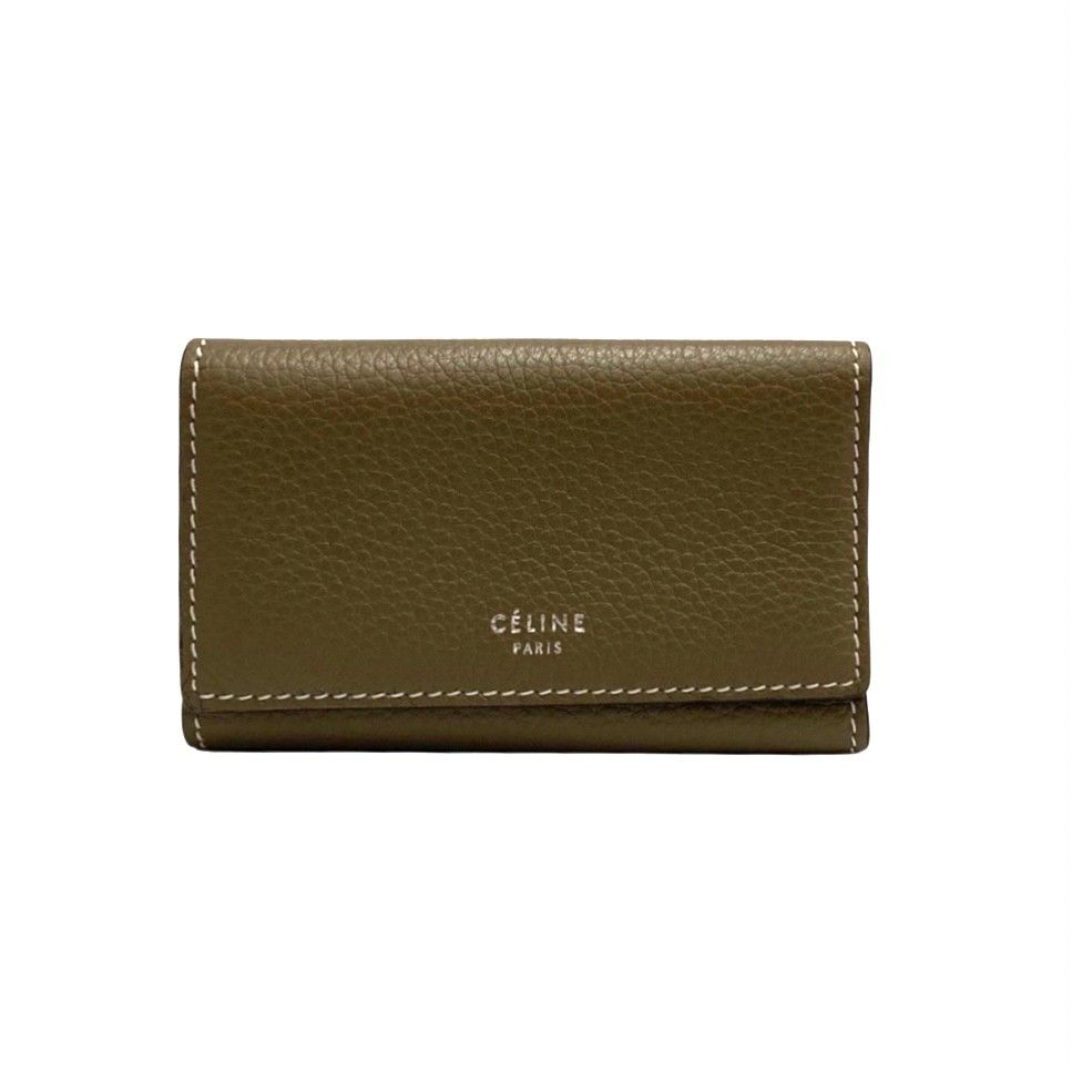 CELINE フラグメントケース とおく ブラウン レザー