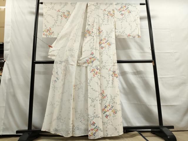 平和屋着物＊夏物 小紋 絽 抽象文様 正絹 逸品 DAAU2271ud