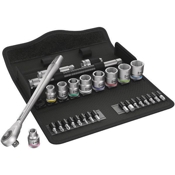 WERA ヴェラ 差込角3|8DR 29点組 ZYKLOP ソケットレンチ セット スリムデザイナタイプ 004047 工具 ツール DIY 作業工具 レンチ