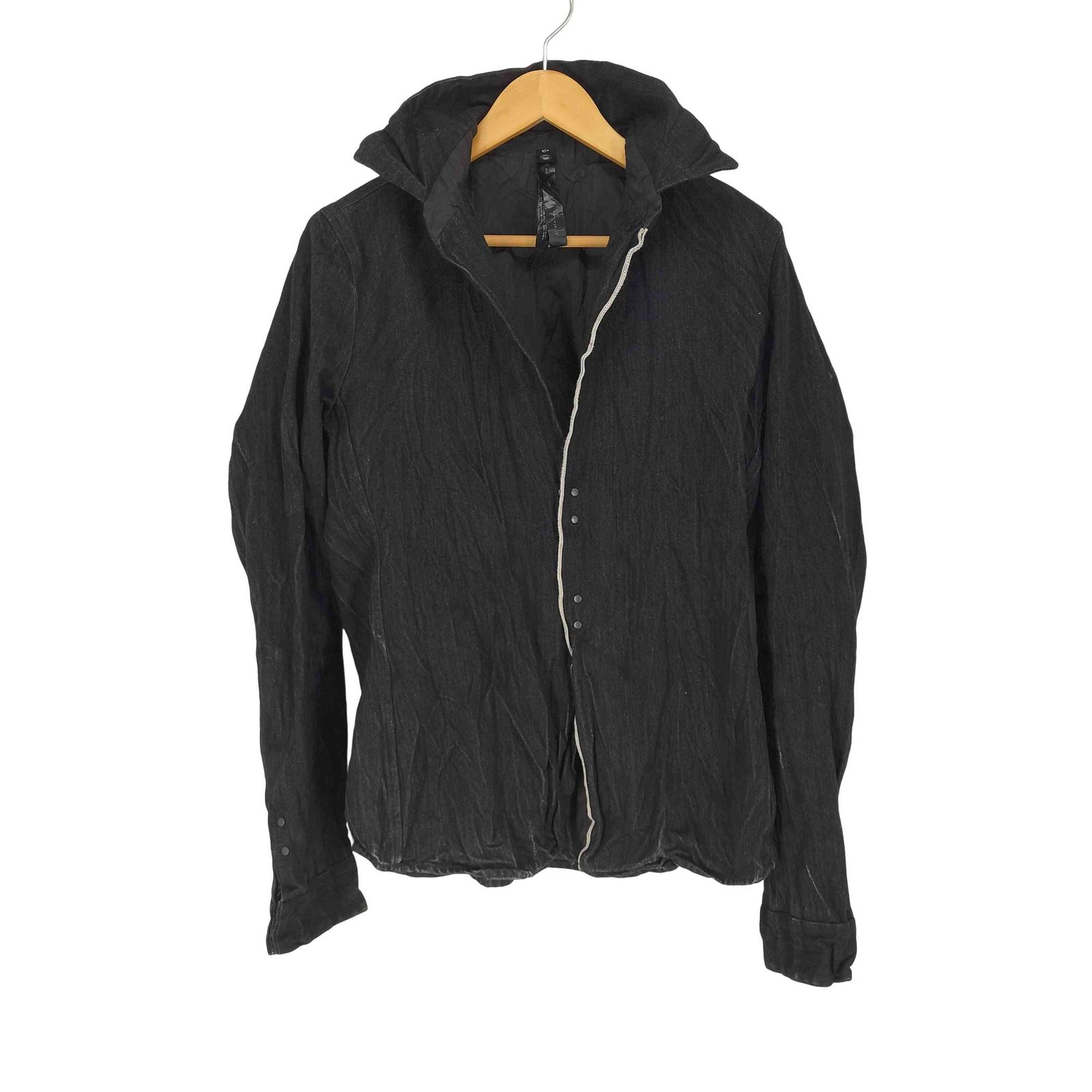 WJK デニムシャツ M ホックボタン/シワ加工/開襟　日本製 WJK デニムシャツ M ホックボタン/シワ加工/開襟 日本製 - メルカリ