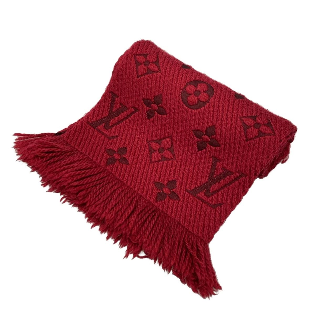 【美品✨】 VUITTON マフラー ウール エシャルプロゴマニア　フリンジ付き 最安値 本日限定0時まで 極美品 ルイヴィトン LOUIS VUITTON