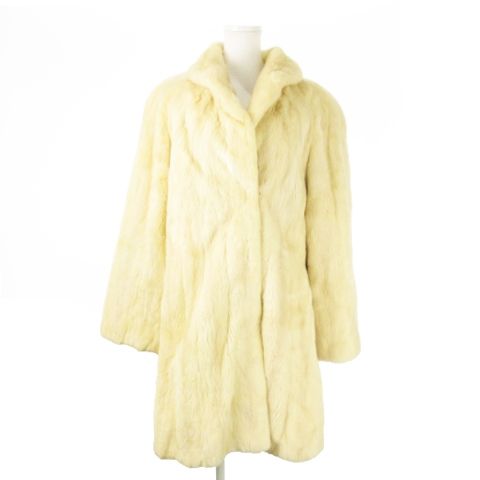 ギラロッシュ Guy Laroche パールミンク ファー コート ロング 毛皮 F 