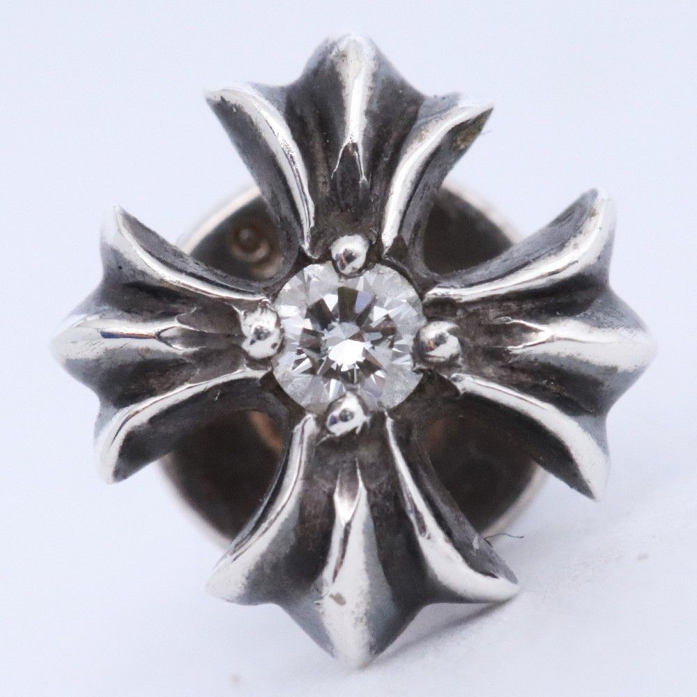 CHROME HEARTS CHプラス スタッドピアス with ダイヤモンド シルバー