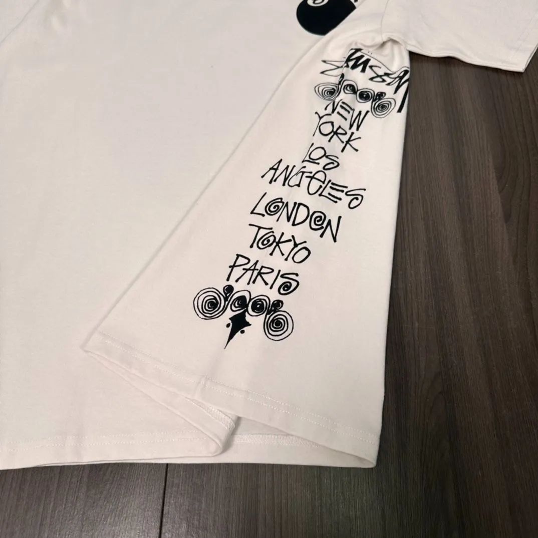 Stussy SS23 Test Strike Pigment Dyed Tee ブラック8ロゴレター