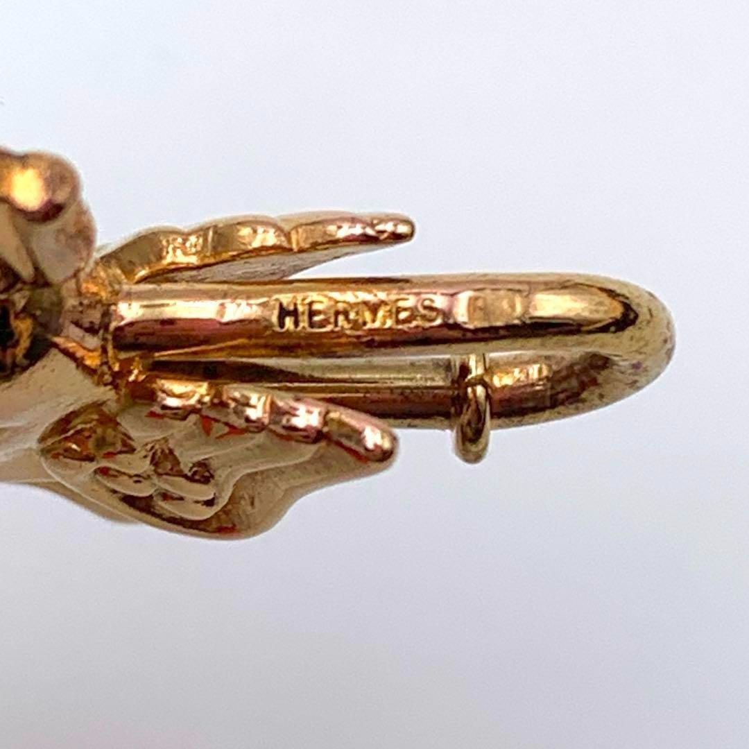 HERMES エルメス ペガサス 馬 カデナ 金 チャーム ペンダント