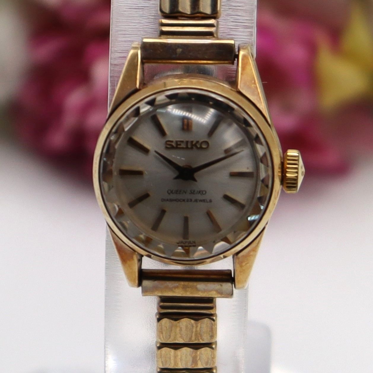 SEIKO - 稼働 SEIKO 腕時計 QUEEN 手巻き 23石 メダリオン 1077
