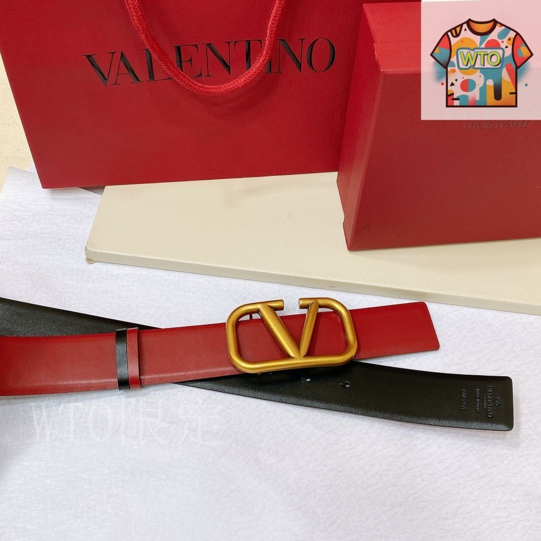 送料込/関税込■VALENTINO GARAVANI■VLogo 装飾レザーベルト 今日特価】VALENTINO GARAVANI VLOGO SIGNATURE レザーベルト-3