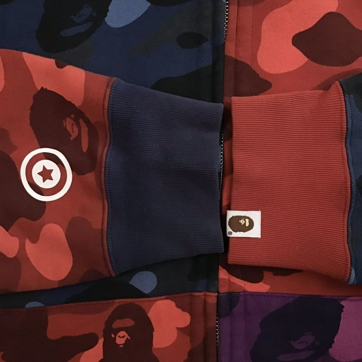 ★2XL★ Crazy camo ダブル シャーク パーカー double shark full zip hoodie a bathing ape BAPE エイプ ベイプ 迷彩 XXL