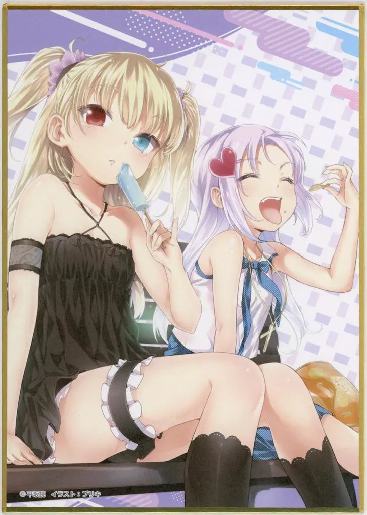 中古】紙製品 羽瀬川小鳩＆高山マリア(水着) A6ミニ色紙