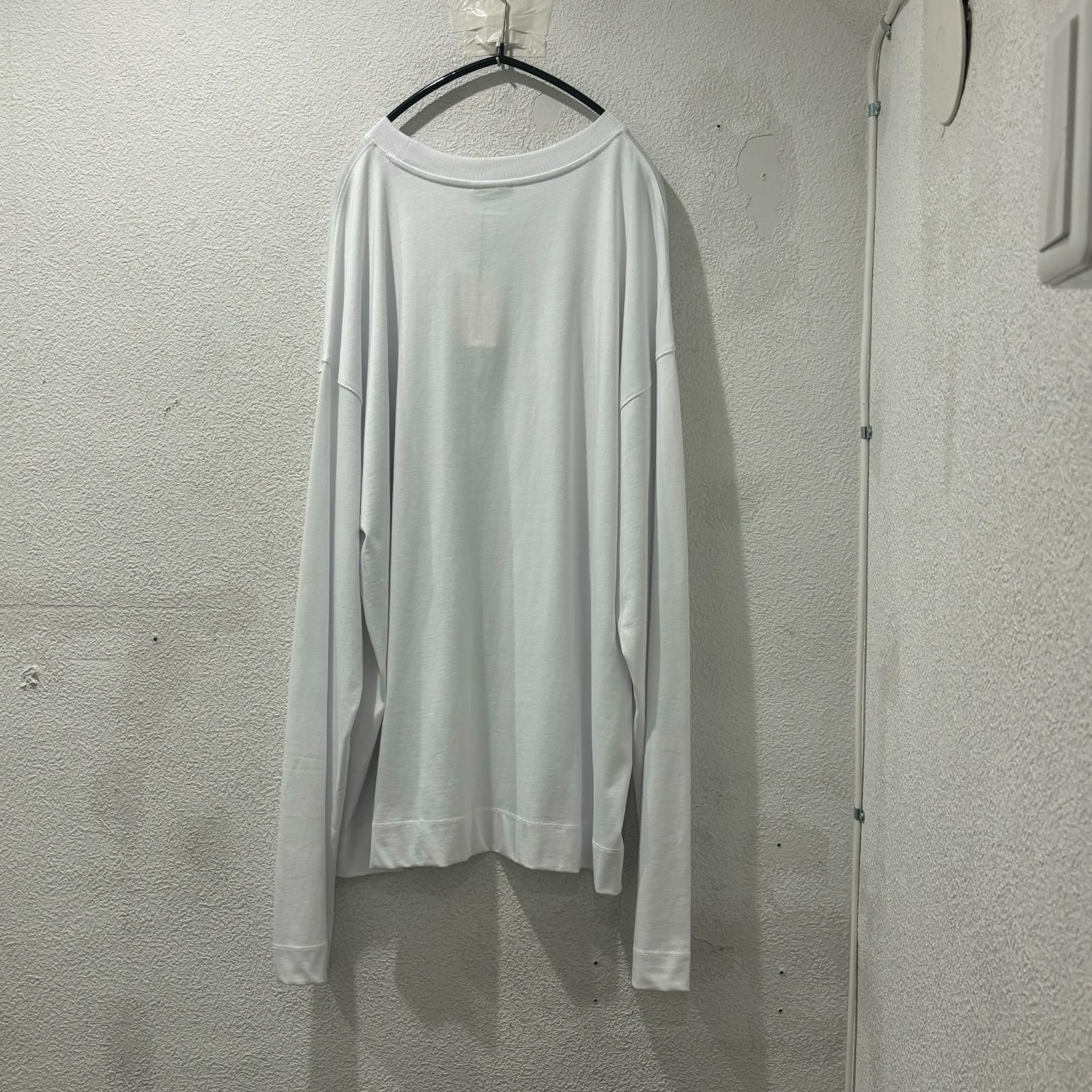 Dries Van Noten オーバーサイズ 長袖Tシャツ ホワイト DRIES VAN NOTEN ドリスヴァンノッテン 24SS オーバーサイズ