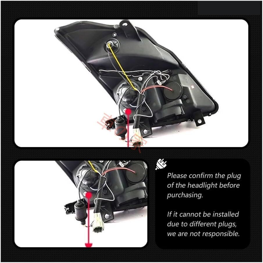 日産350Z 2003-2008に適合するフロントヘッドランプアセンブリヘッドライトDRLランニングライトバイキセノンビームフォグエンジェルアイ照明複合ランプアセンブリ