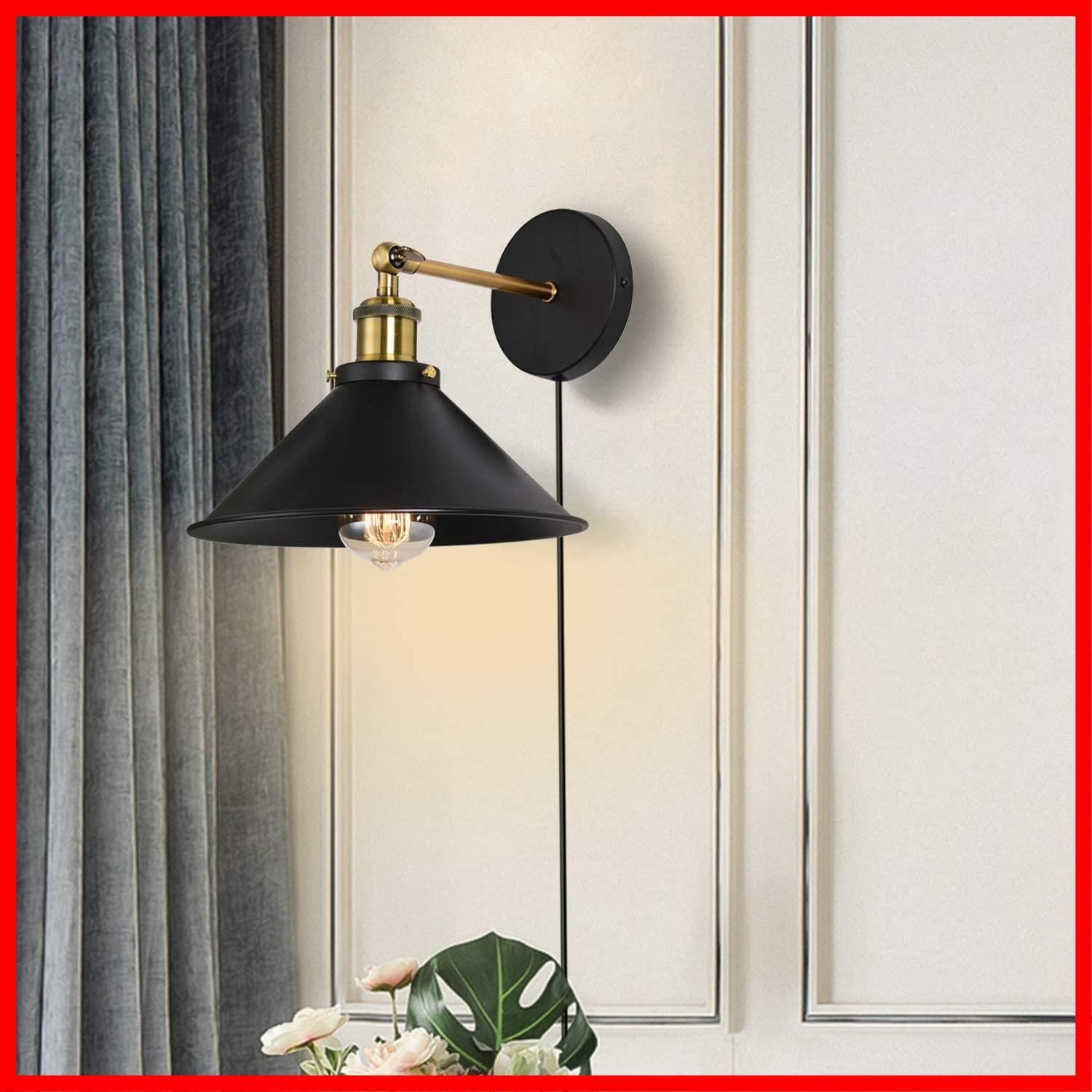 ブラケットライト コンセント式 レトロ ウォールライト 壁付け照明