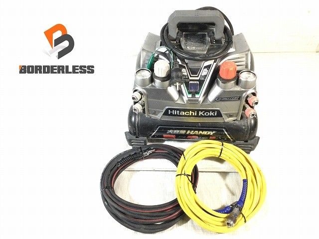 品 HITACHI 日立工機 100V 8L 常圧 高圧 エアコンプレッサー EC1245H2 高圧 常圧エアホース付き エアツール 大工道具114387
