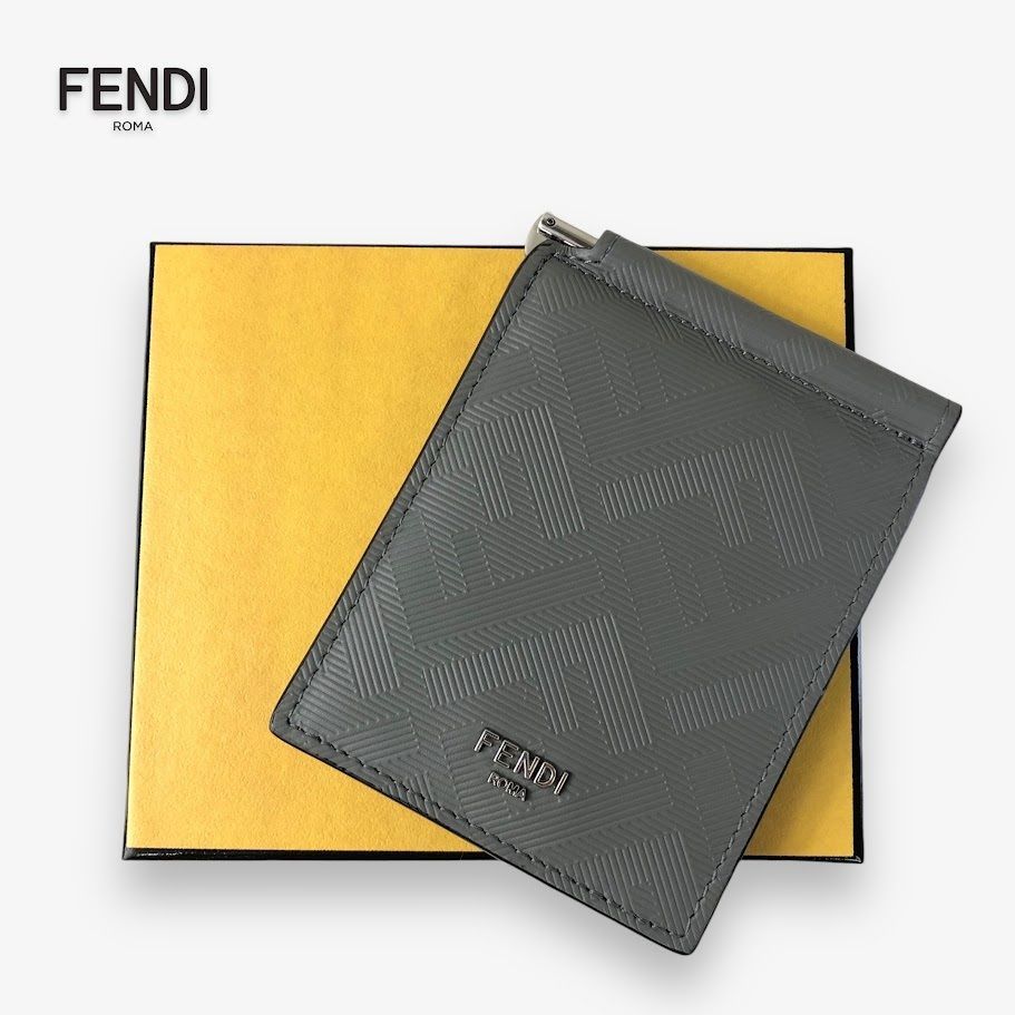 未使用 FENDI フェンディ マネークリップ 財布 メンズ 7M0281 AJF4 F1M6【鑑定済み】