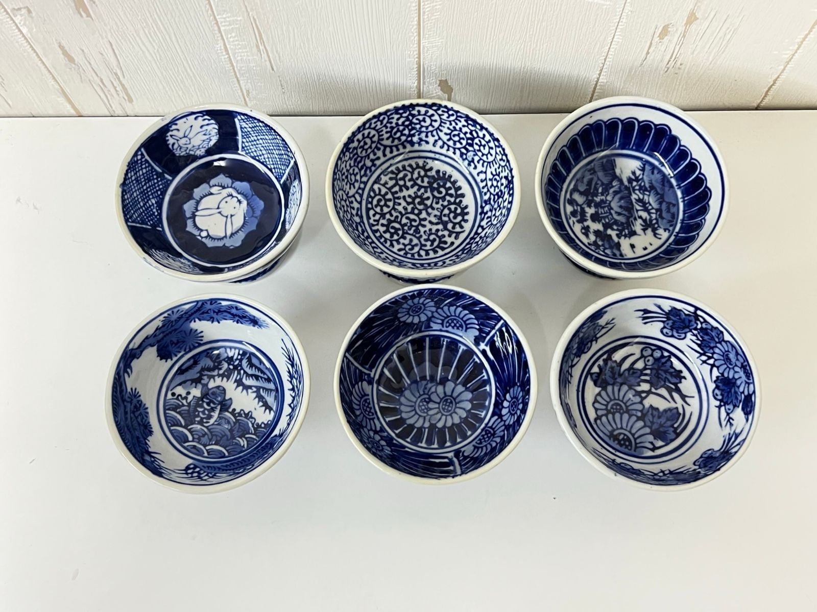 伊万里 染付色絵 草花蝶々 盃洗 - 生活骨董と古布のアンティーク