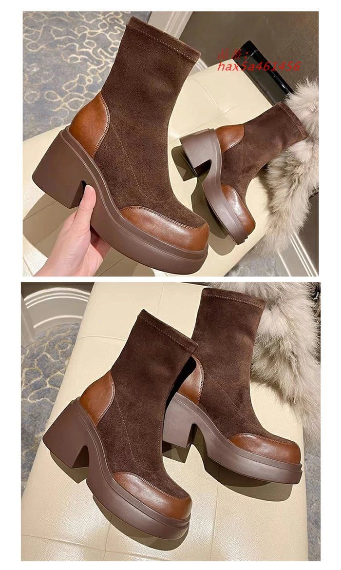 ショートブーツ レディース ショートブーツ 厚底 8CM ハイヒール 韓国 ファッション 美脚 おしゃれ 夏 冬 太ヒール 秋 春 ローヒール 無地 hax5a461456 USTAUSTRALIA_COM_AU