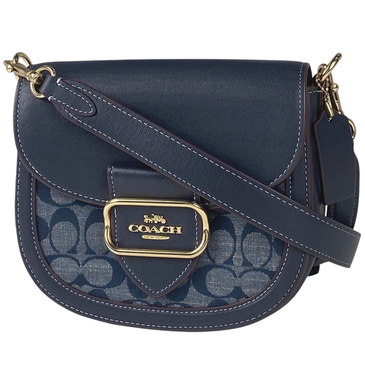 COACH シグネチャー キャンバス レザー ショルダーバッグ ネイビー コーチ COACH シグネチャー ショルダーバッグ 斜め掛け