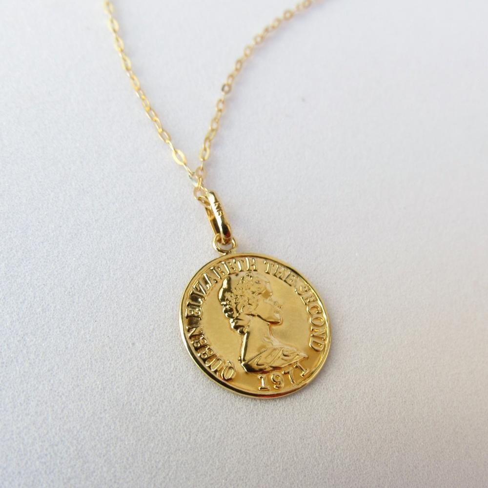 セール 新品 K18 コイン ネックレス トップ コイントップ L 18K 刻印 新品 本物 K18 コイン ネックレス トップ 18K 刻印 コイントップ