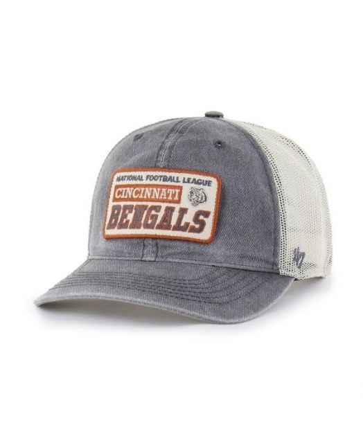 送料無料 47ブランド メンズ 帽子 アクセサリー Men s Charcoal Cincinnati Bengals Canteen Relaxed Trucker Adjustable Hat Charcoal