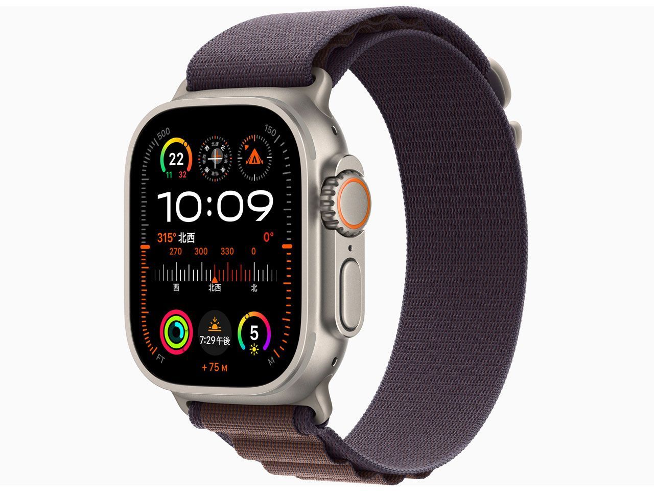 Apple Watch Ultra 2 GPS Cellularモデル 49mm MREW3J|A インディゴアルパインループ L