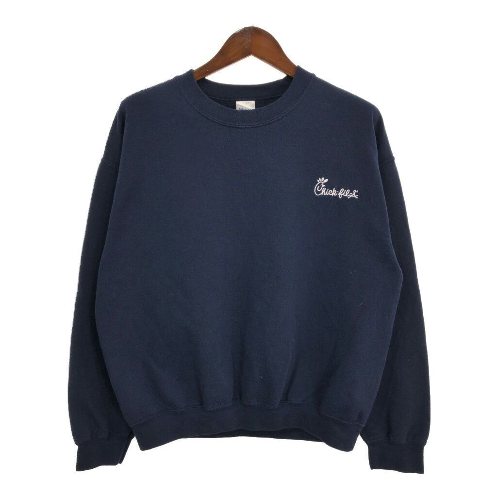 Chick-fil-A チックフィレイ スウェット 企業ロゴ ネイビー (メンズ L) 中古 古着 S1754