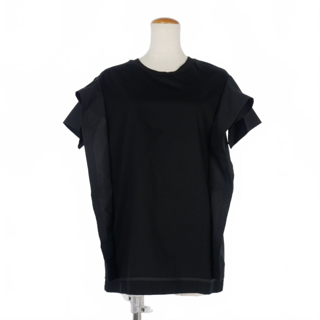 3.1 Phillip Lim　麻・シルク切替　ノースリーブカットソー　変形 3.1 Phillip Lim - 3.1 Phillip Lim 麻・シルク切替 ノースリーブ