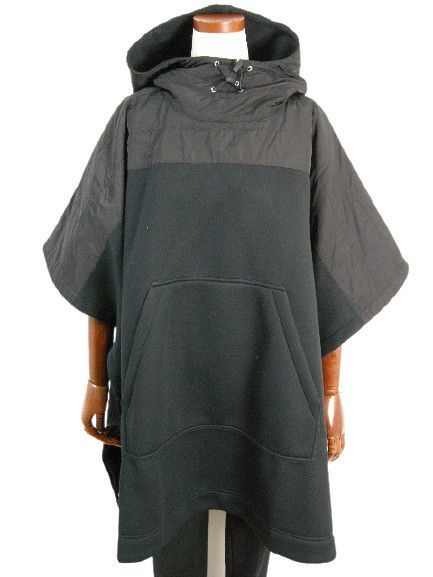 サイズM□新品□モンクレール スウェットポンチョ ジャケット ブラック 