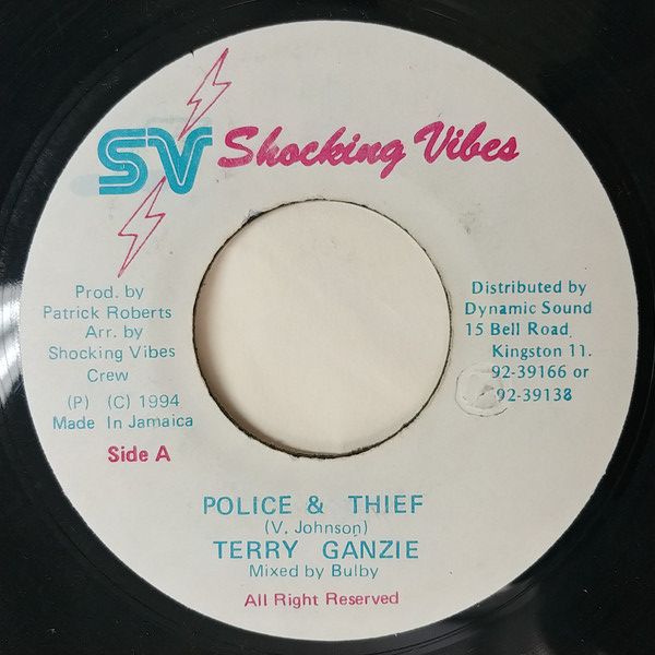 VIBES　446　7インチレコード ジャマイカ7” Terry Ganzie Police & Thief / Version NONE