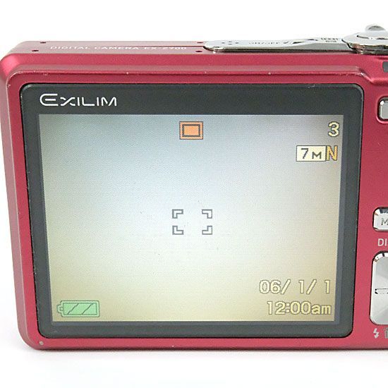 bn:1] CASIO製 EXILIM ZOOM EX-Z700 レッド 720万画素 液晶画面いたみ
