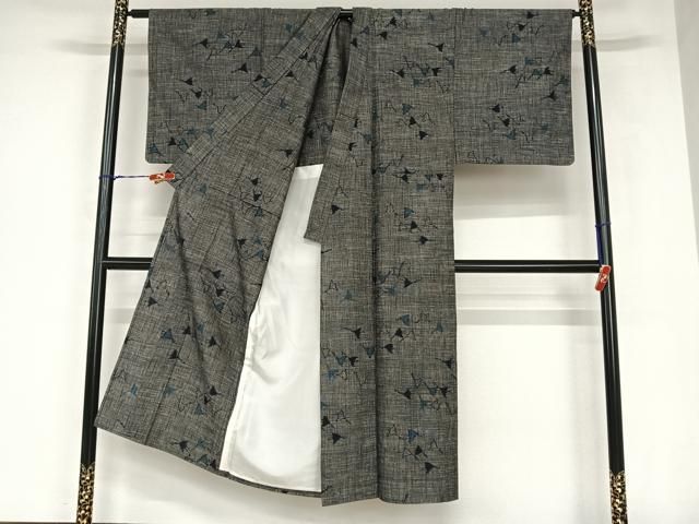 平和屋着物▽男性 単衣 紬 飛鳥文 正絹 AABB1360np