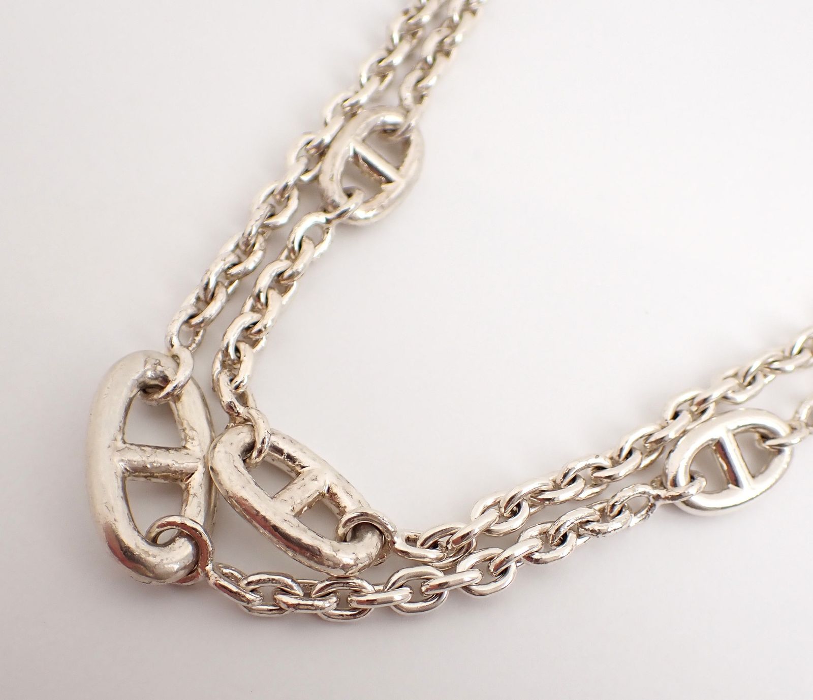 HERMES/エルメスファランドールネックレス160ほぼ未使用 HERMES (エルメス) ファランドール ネックレス160 ネックレス SV925 未