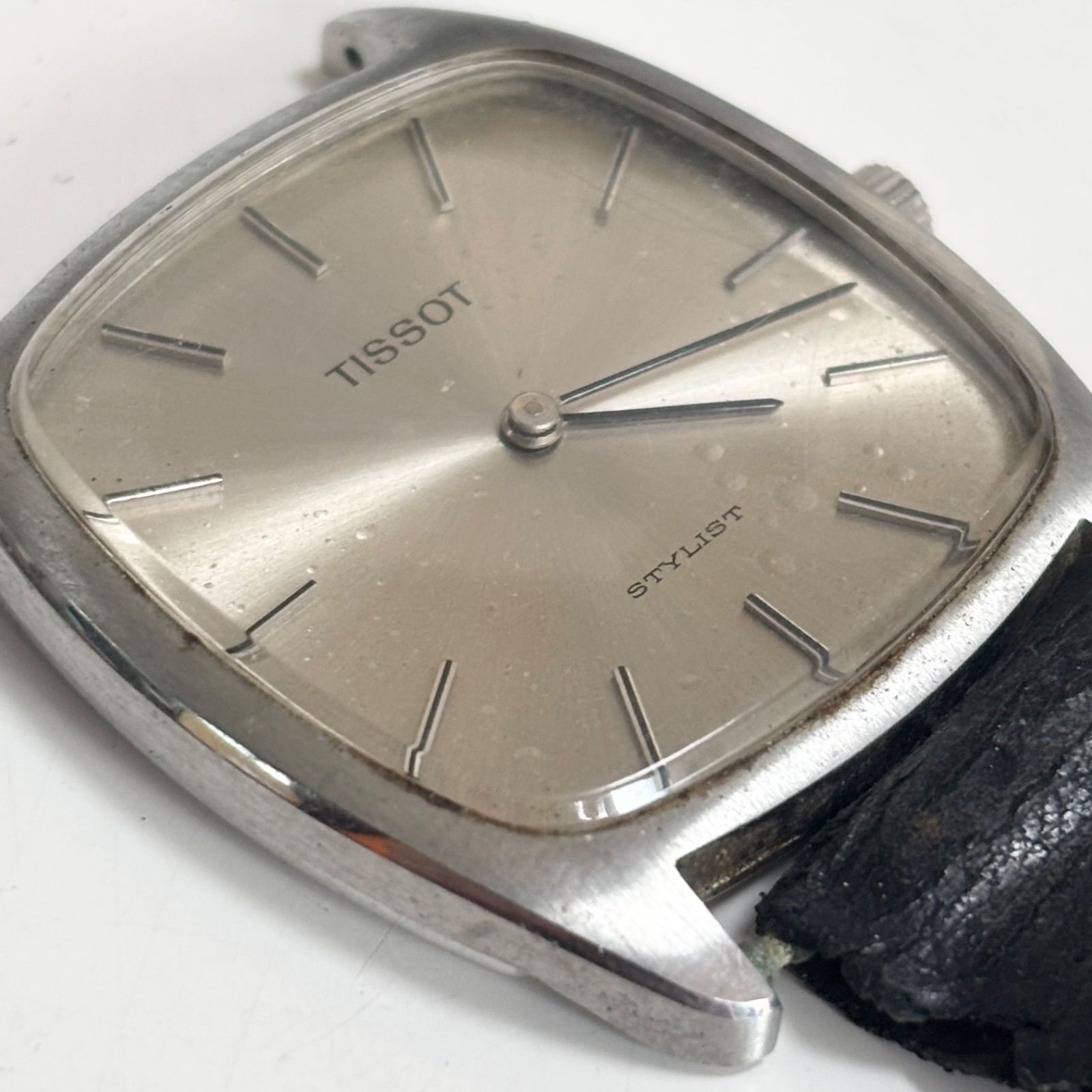 【ジャンク品】ティソ　TISSOT STYLIST 腕時計　メンズ　手巻き 送料無料】TISSOT/ティソ/STYLIST/スタイリスト/手巻き腕時計