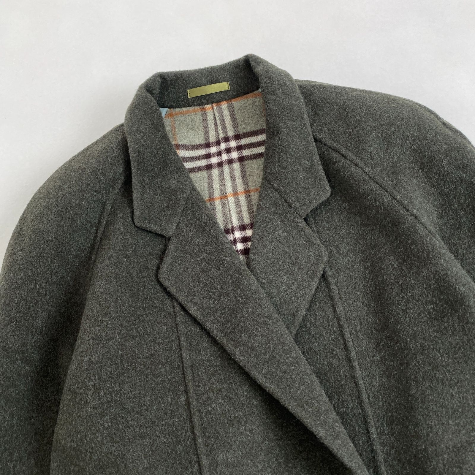 美品 BURBERRY ウールコート バーバリーズ リバーコート ノバチェック