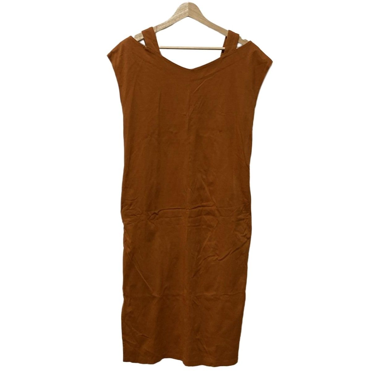 ESTNATION エストネーション ワンピース サイズ38 M レディース - ブラウン ノースリーブ ロング