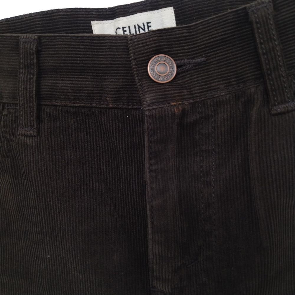 CELINE セリーヌ Slim Jeans In Ribbed Velour 2N309000G コーデュロイストレートパンツ ブラウン