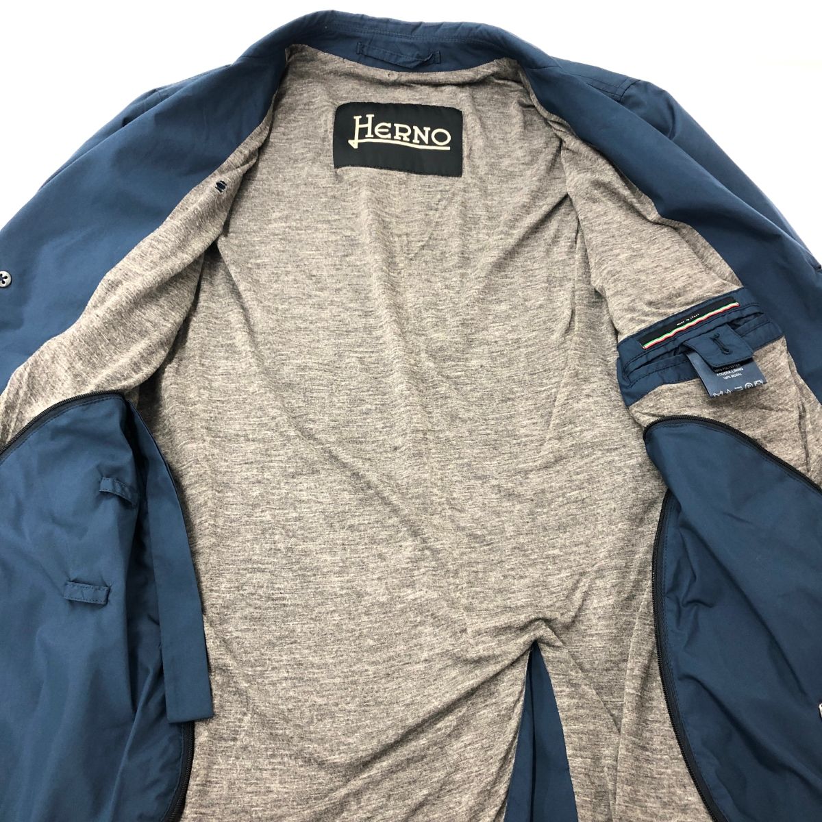 HERNO ヘルノ ステンカラーコート/フライトシリーズ サイズ:44 パッカブル GA0047U-13220-9250 ネイビー メンズ ...