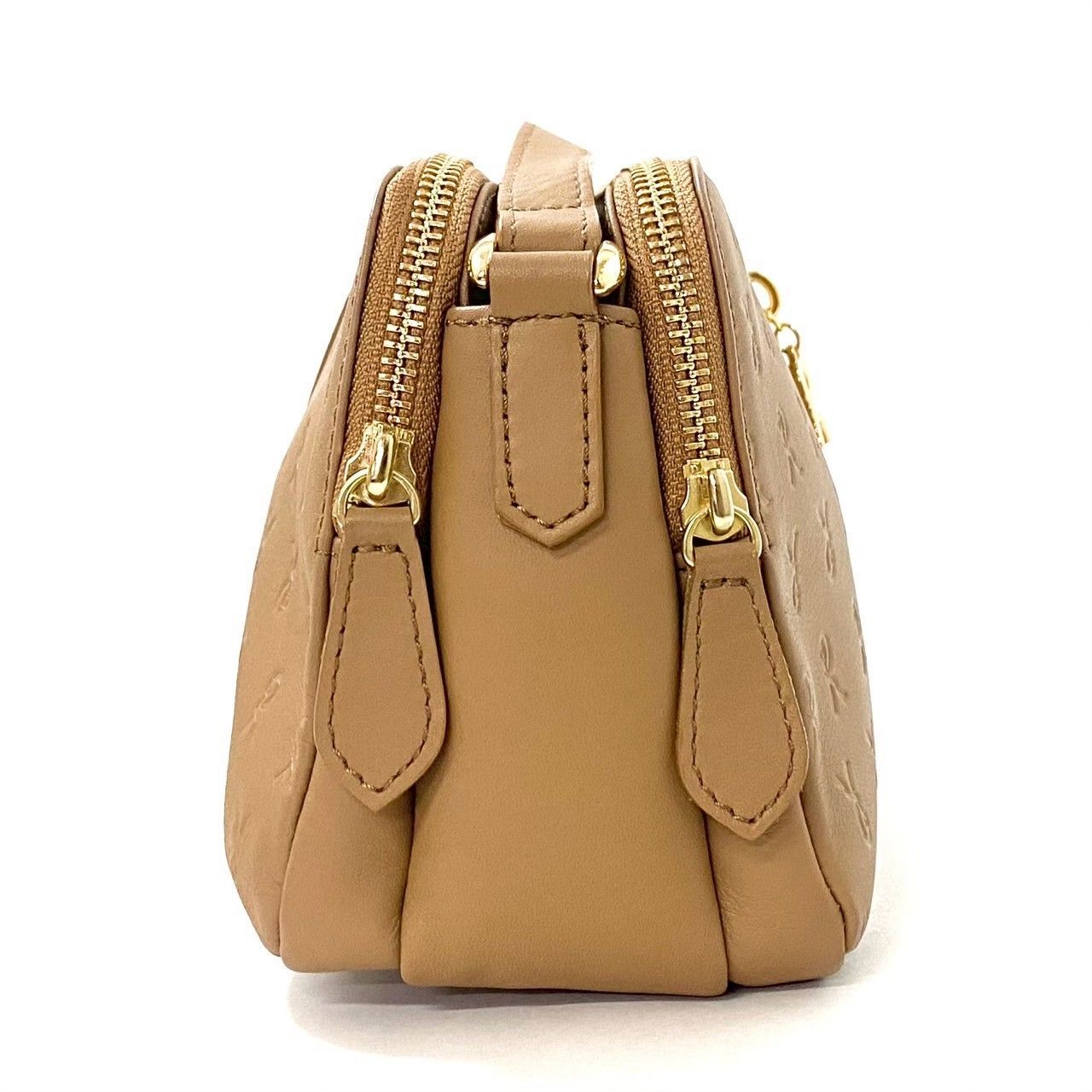 【美品】ロベルタディカメリーノ ミヌエット シルキーシナモン Roberta di Camerino】ミヌエット シルキーシナモン ショルダーバッグ