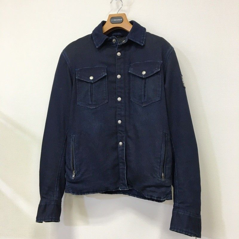 DEGNER 20SJ6 ニットデニムシャツ Mサイズ ネイビー ニット DEGNER 20SJ6 ニットデニムシャツ Mサイズ ネイビー ニット