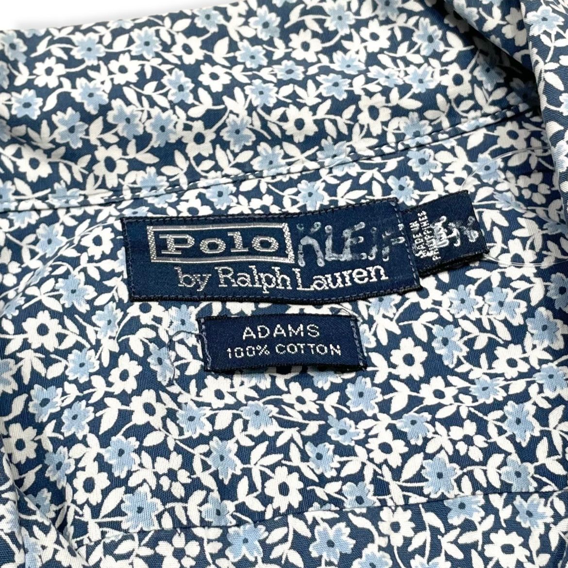 ラルフローレン　ADAMS オープンカラー　シャツ 90's POLO Ralph Lauren オープンカラーシャツ “ADAMS