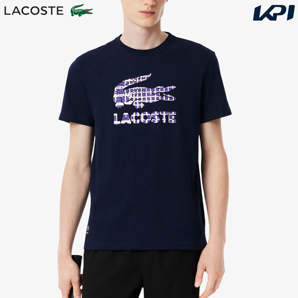 ラコステ LACOSTE テニスウェア メンズ ダニール メドベージェフ ラケットレイヤードグラフィックプリントTシャツ TH4769-99-166 2025FW タオルキャンペーン対象