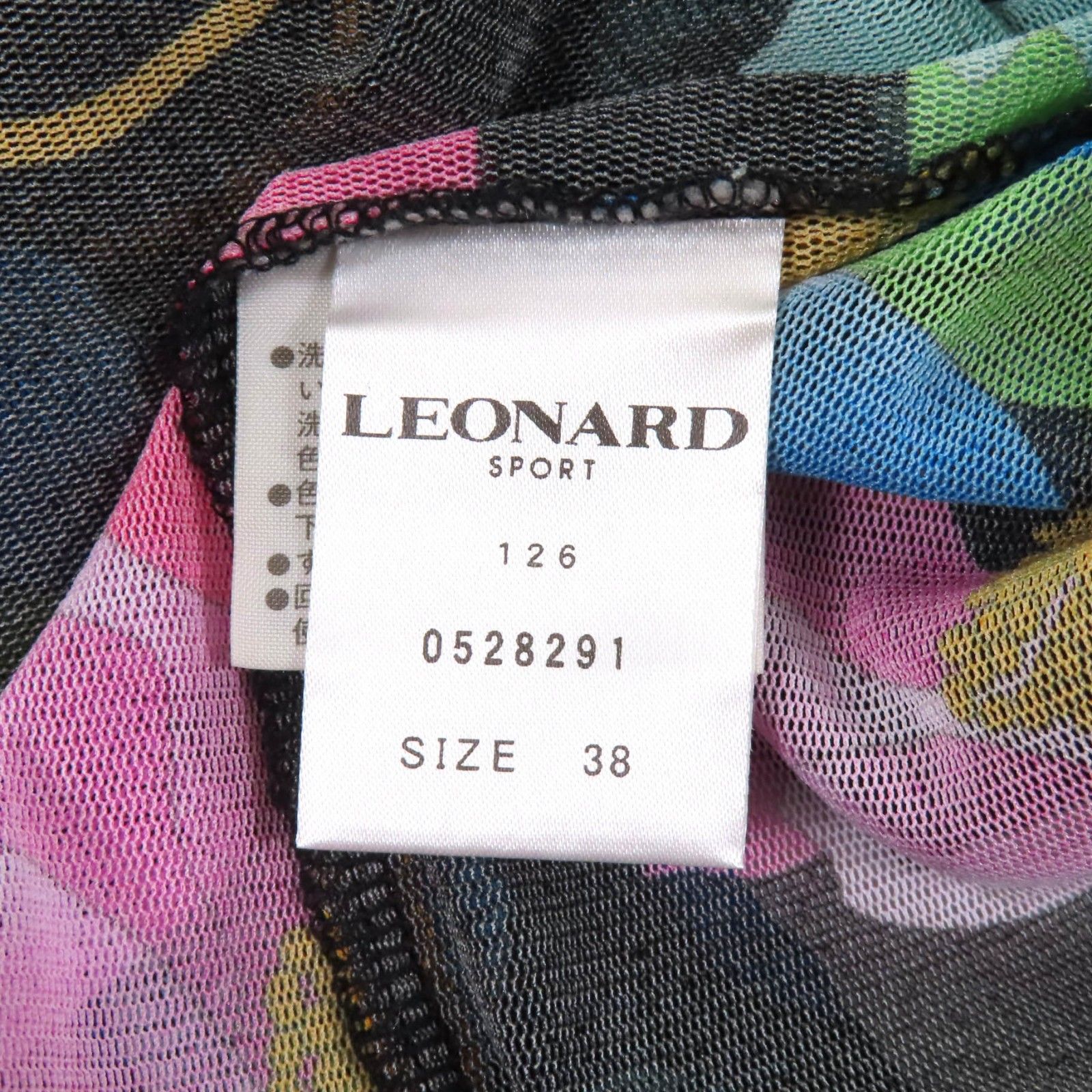 極美品☆LEONARD SPORT レオナールスポーツ フラワープリント メッシュ