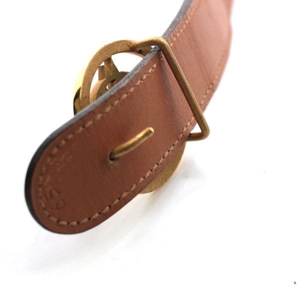 エルメス ヴィンテージ ホースバックル ベルト ブラック HERMES - エルメス ヴィンテージ ホースバックル ベルト