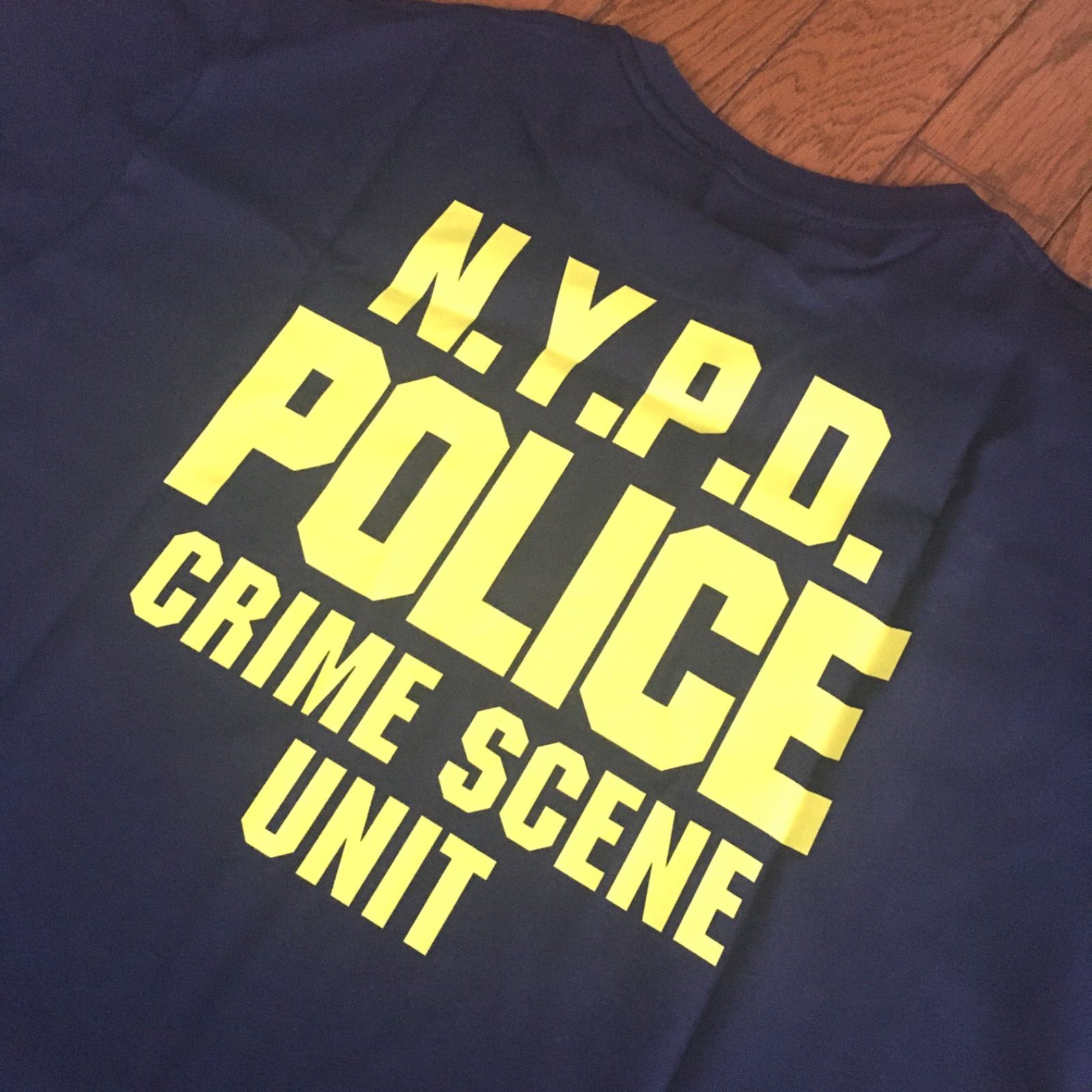 半袖tシャツ NYPD CRIME SCENE UNIT ネイビー M ニューヨーク市