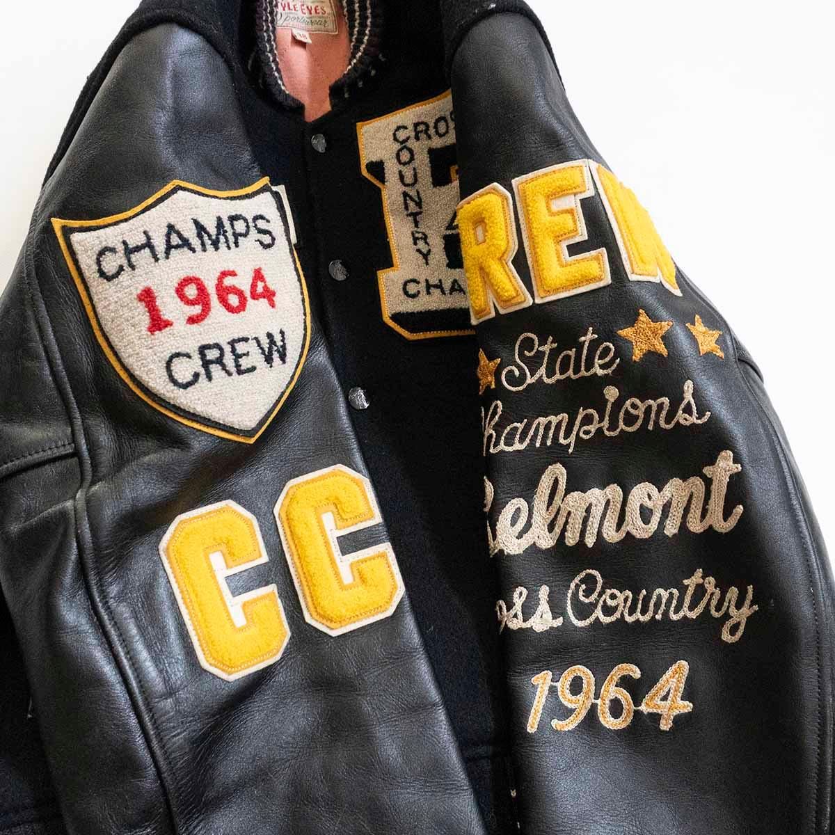 スタイルアイズ 袖レザー スタジャン アワード ジャケット ワッペン