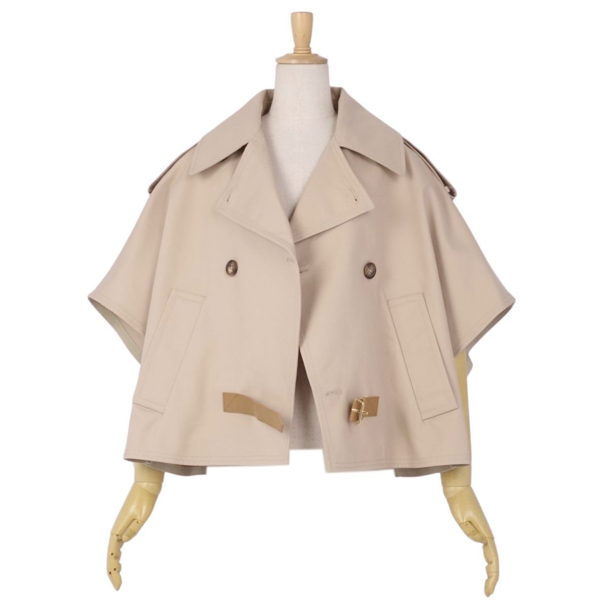 極美品 マックスマーラ Max Mara ポンチョ 白タグ ケープ DRAVA