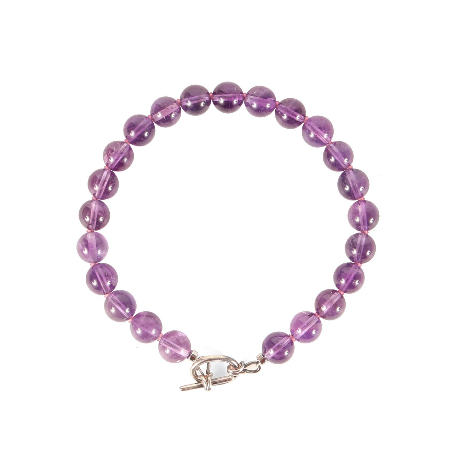 NEEDLES ニードルズ アメジスト ブレスレット Bracelet - Amethyst 天然石 ビーズ パープル ジュエリー メンズ