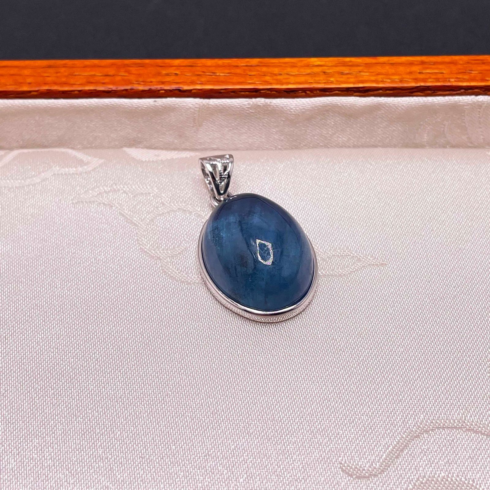 EU製 ブルーアクアマリン 925銀ペンダント パワーストーン アクセサリー 天然石 お守り プレゼント 21.3*16.3*9.4mm ZB9394